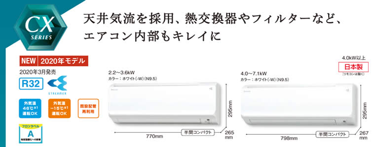 S36XTCXS-W(ダイキンエアコン旧機種。量販店AN36XCS-W相当)｜ダイキン 