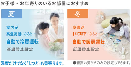温度と湿度を見守って熱中症を予防